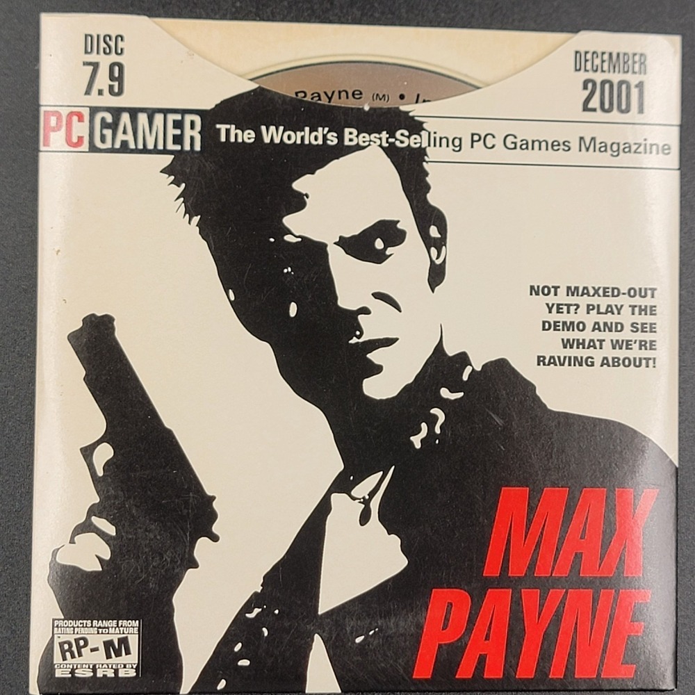 PC Gamer Demo Disc 7.9 Max Payne December 2001 Vintage PC CD-ROM Original